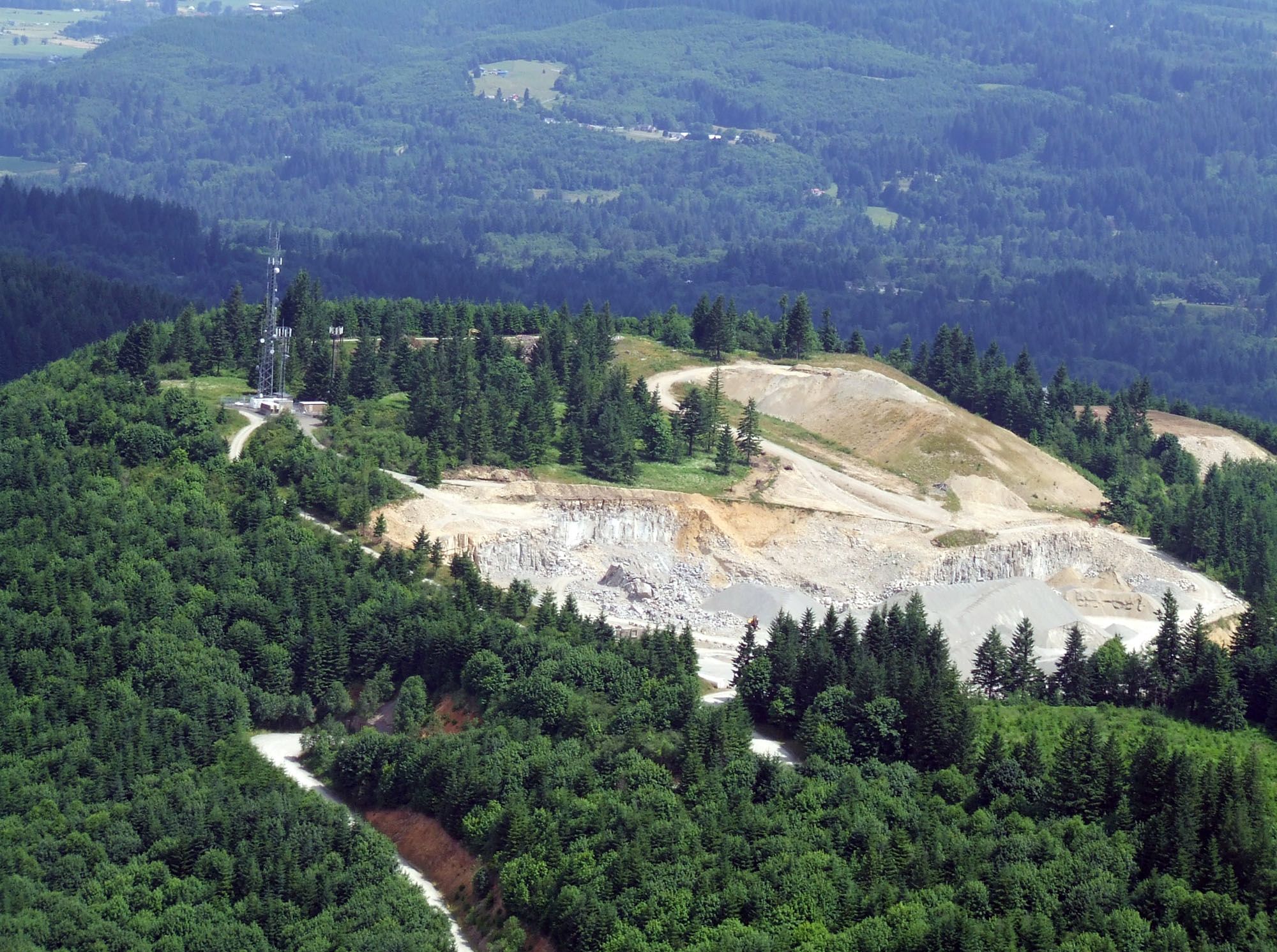 The Yacolt Mountain Quarry as seen from above in 2008. (Handout)