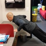 Desk push-up, down position