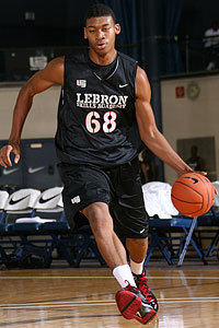 F Tony Mitchell, shown here at the LeBron James Basketball Camp, worked out with the Portland Trail Blazers on Thursday. 