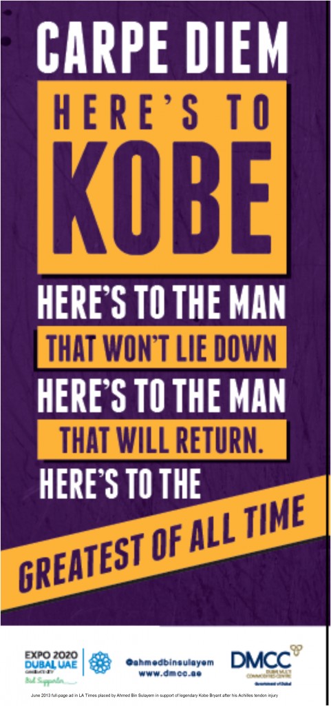 June 2013 LA Times Kobe Bryant ad