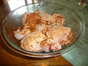 Chicken coated with 9 herbs and spices