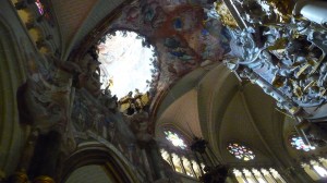 Transparente in Toledo's cathedral-framed with Baroque art