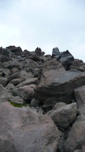 A snippet of the boulder field. When people say you climb St Helens, they're not kidding.
