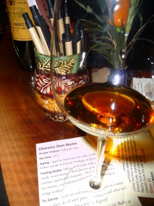 An American oak-aged Oloroso Don Nuῆo Sherry. Recommended food pairings: beef, lamb, cured meats and game