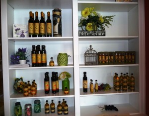 A selection of oils from Durant Vineyards at Red Ridge available at Village Vineyard in North Vancouver