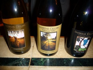 Daybreak Cellars' labels are from photos taken around their property including the stained glass one on the 2012 Pinot Noir 