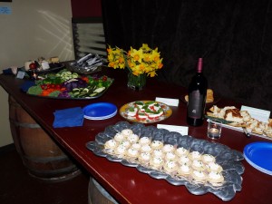 Ray Garza was to be thanked for the fabulous appetizer spread that paired beautifully with my Five Star Cellars 2010 Sangiovese.