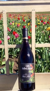 The 2010 Holland America Pinot Noir has traditional cherry notes, perfect for pairing with tuna, lamb, salmon and turkey. Photo courtesy of Holland America Bulb Farm.