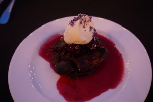 The chocolate and cherry notes of Sweet Valley Wines 2012 Cabernet Sauvignon romanced me as I alternated between it and chef, Jay Anderson’s, chocolate bread pudding and local Bing cherry compote with a dollop of mascarpone-whipped cream. Viki Eierdam 