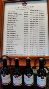 Three Brothers Vineyard & Winery, located in Ridgefield, has a truly impressive bottle list. Three Brothers 