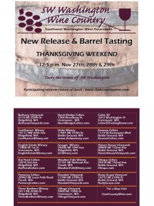 Schedule some time over Thanksgiving Weekend to enjoy all 17 wineries and tasting rooms during the SW Washington Wine Country tour. 