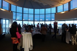 November’s Washington State AVA Seattle Urban Wineries tasting, held on the fourth floor of The World Trade Center Seattle, afforded a stunning 180-degree water view. Viki Eierdam 