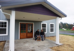 Although still a work in progress, visitors will be able to enjoy the warmth of Dolio Winery’s climate-controlled tasting room during the Southwest Washington Wine Country Thanksgiving Weekend tour. Owners Don and Pam Klase pictured here. Viki Eierdam 