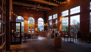 The refurbished, nearly 90 year-old diesel power plant lends the perfect backdrop for urban winery, Elizabeth Chambers Cellar. Viki Eierdam 