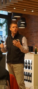 Vineyard manager, Will Beightol, explained the philosophy that goes into every bottle of Double Canyon at last weeks’ media preview of The Estates Wine Room. Viki Eierdam  