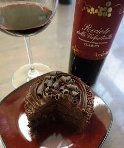 The chocolate ganache in the Double Chocolate Cake teamed up with a Recioto della Valpolicella was nothing short of velvety lusciousness. Dan Eierdam 