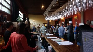 Approximately 70 people raised a glass (and nearly $7,000) at Cellar 55 last week for the Clark County Mural Society. Viki Eierdam 