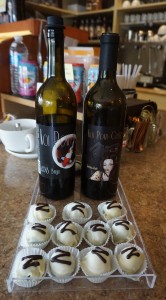 Beach combers can now pick up Koi Pond wine-infused truffles at the Cannon Beach Chocolate Café. Made in white chocolate and dark, the dark is hard to keep on the shelf. Viki Eierdam  