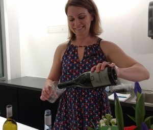 Owner of Veraison Wine Events, Courtney Barker, emanated her own brand of genuine enthusiasm as she poured wines for the book launch. Viki Eierdam 