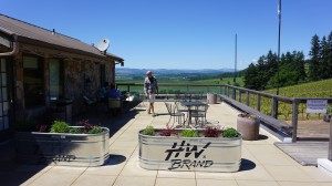 Reserved for Rootstock Club Members and special events, the rooftop patio at Lenné Estate affords a sweeping view of his vineyard. Dan Eierdam 