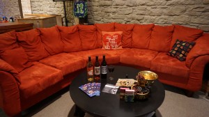 According to Andrea Keary, co-owner of Scatter Creek Winery, the big red couch is a favorite gathering spot for girl’s night out. Viki Eierdam