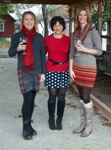 Sew Sisters upcycled sweater dresses. Courtesy of Anniewerks Photography