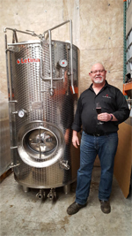 Gary Gouger with hie new tank