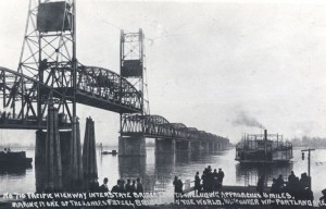 The Interstate Bridge, now the I-5 Bridge, opened in 1917. 
