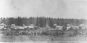 Earliest known picture of Vancouver Barracks
