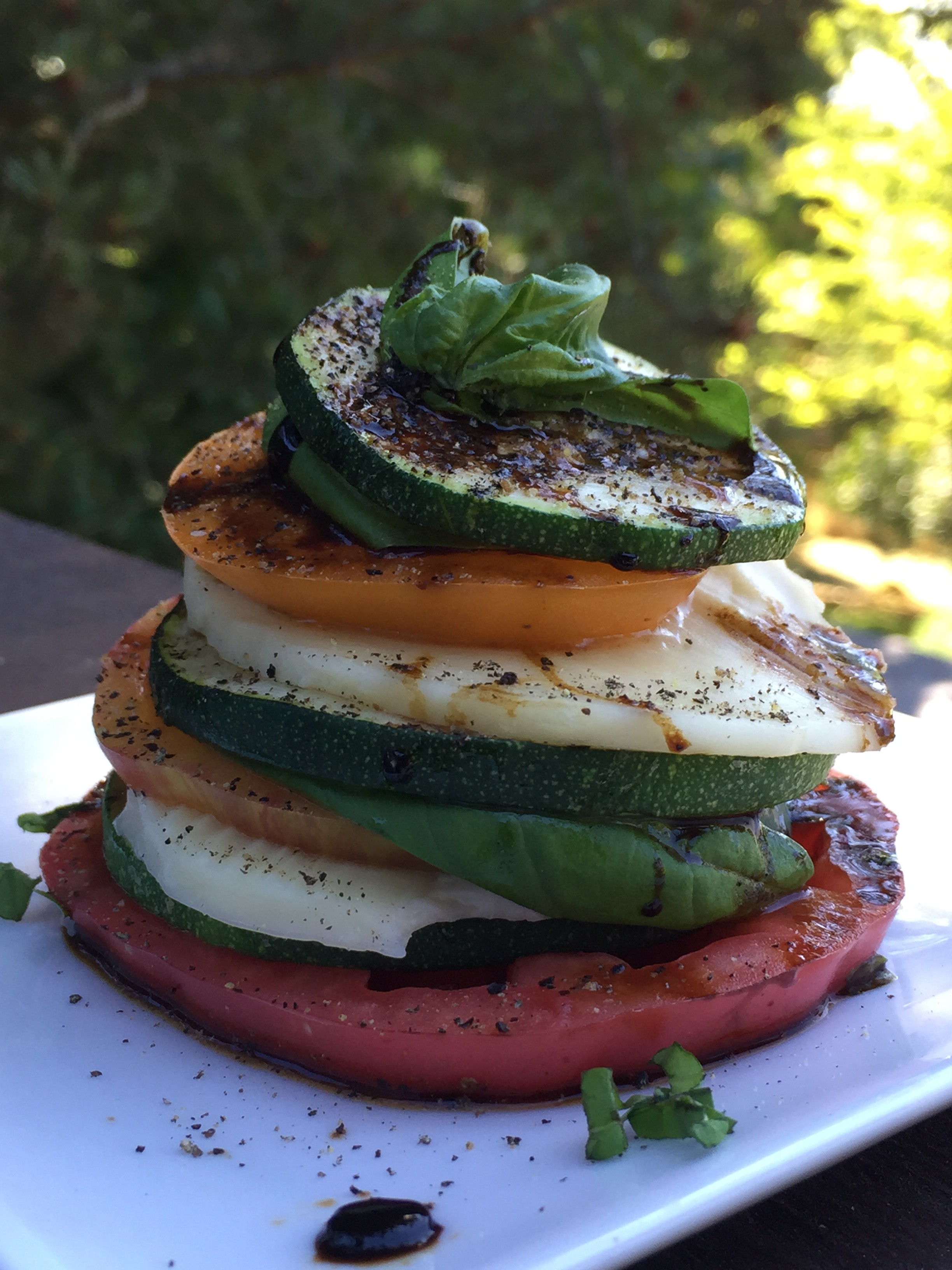 Grilled Zucchini Caprese Stacks - Home MadeHome Made
