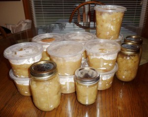 40 cups of homemade applesauce