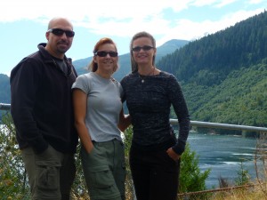 Dan, Viki & our friend, Vikki, on our way to the Ape Caves - Washington