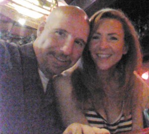 A grainy pic of my husband and me taken with his Nexus