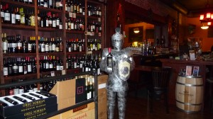 The greeter at WineUp on Williams