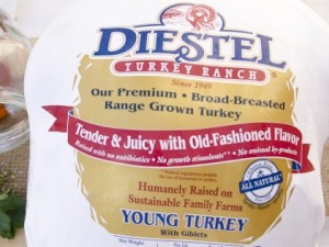 Fresh range-grown Diestel turkey. 