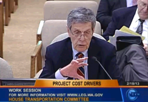 Bill Eager of TDA Inc., a transportation consulting firm, testifies before the House Transportation Committee in February. 