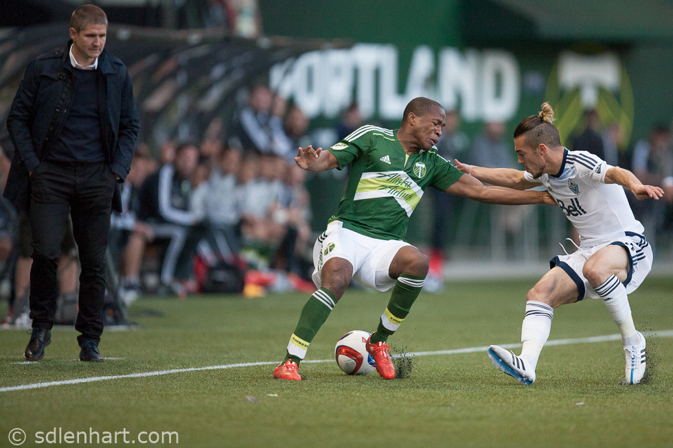 Nagbe again looking to penetrate down the right side