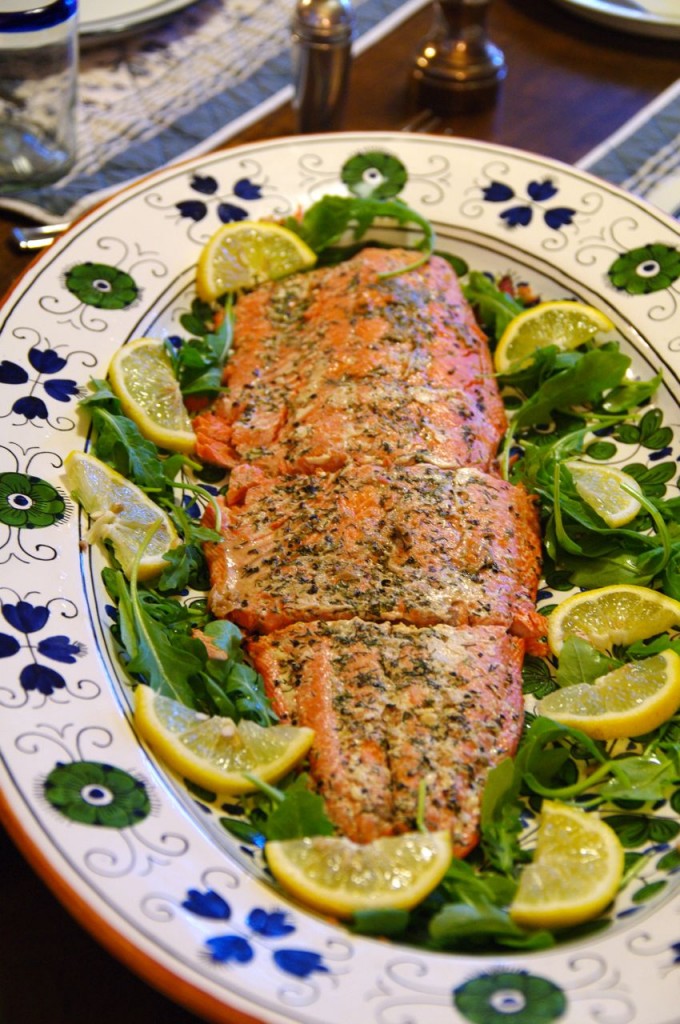 Sockeye grilled and topped with fresh dill and lemon.