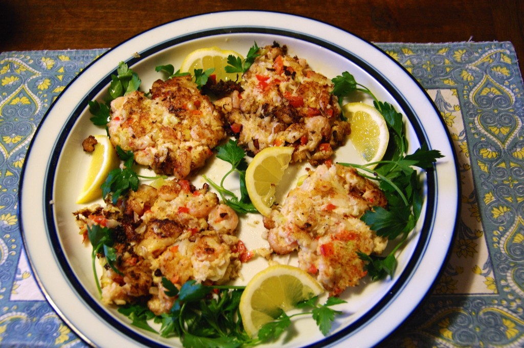 We didn't have much crab this past winter, so on a recent Sunday we made crab cakes. 