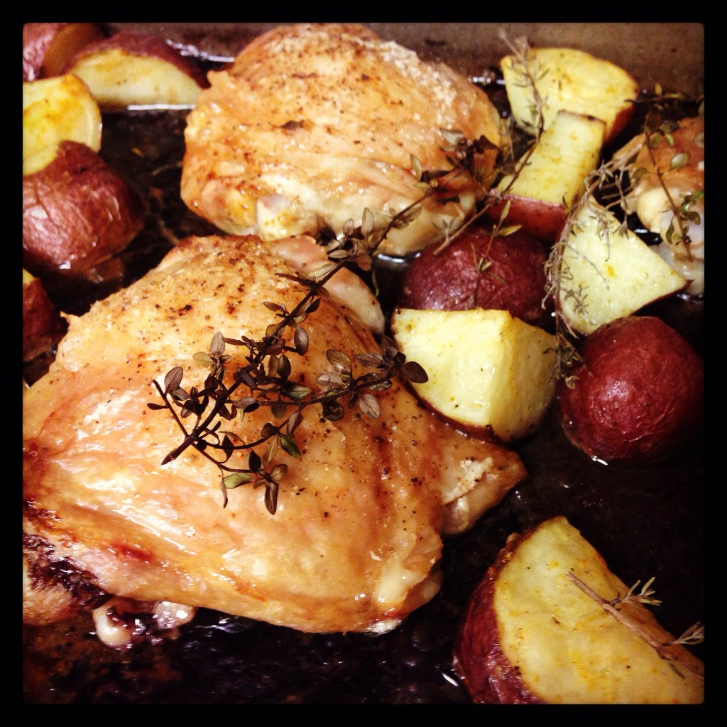 roasted chicken w: thyme