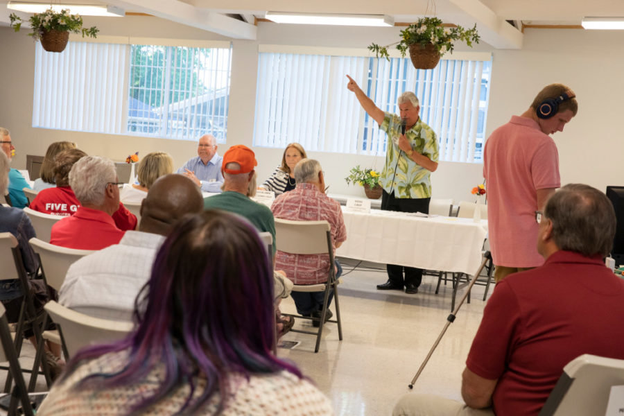Vancouver mayoral candidate Doug Coop speaks during a candidate forum at Trinity Baptist Church in Vancouver on Tuesday, June 22, 2021. "I'm a loud guy and I'm going to say what's on my heart and on my mind," Coop said. Elayna Yussen for The Columbian