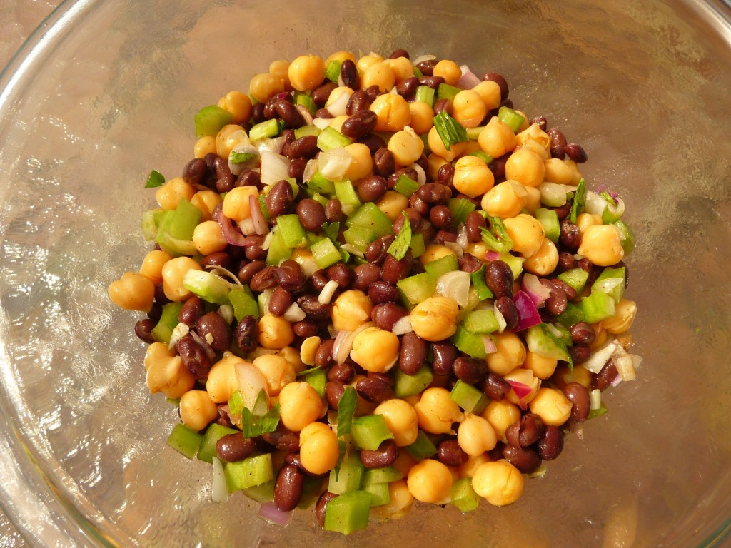 Chickpea and Black Bean Salad - Corks and Forks