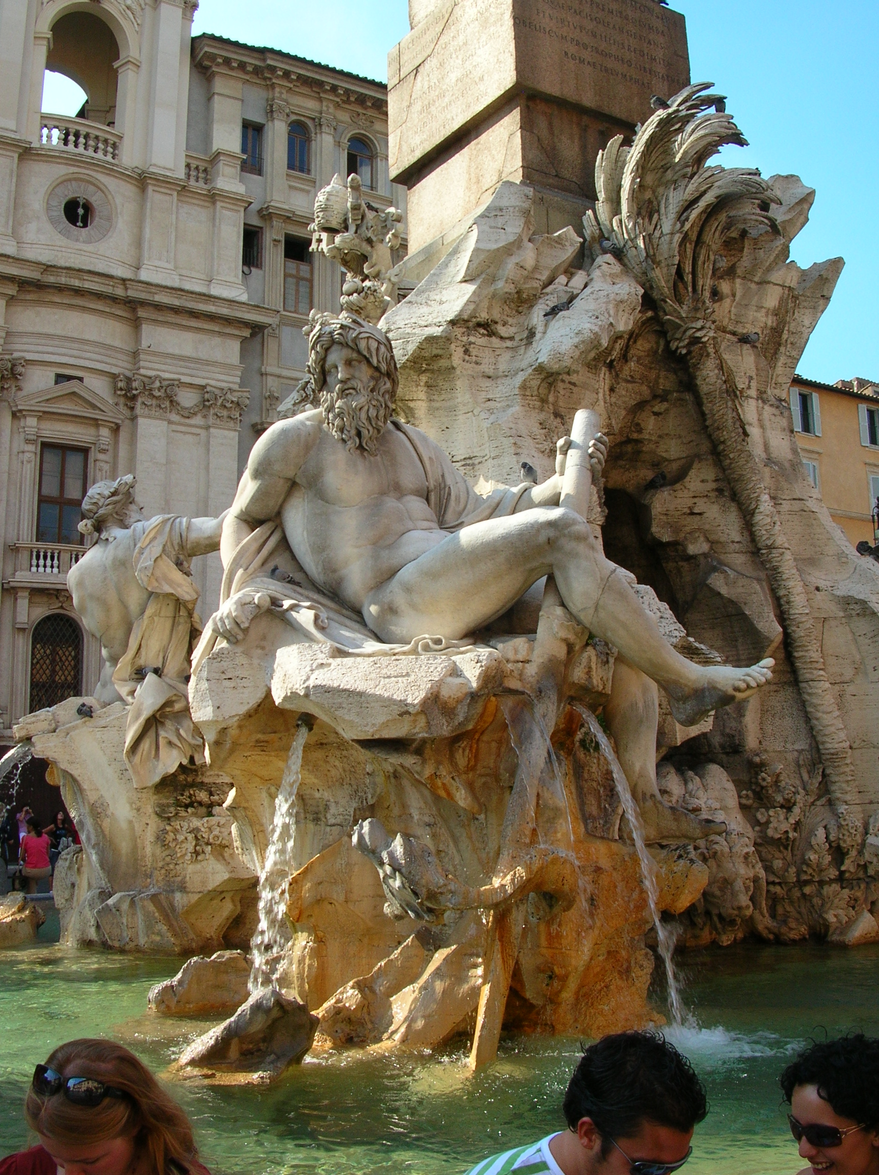 9-21-06 Bernini 4 Rivers in Piazza Navonna - Corks and Forks