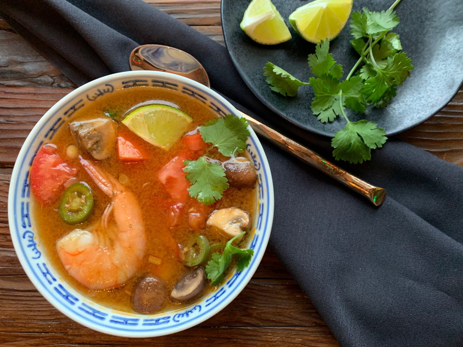 Spicy Shrimp Tom Yum Soup - Home Made